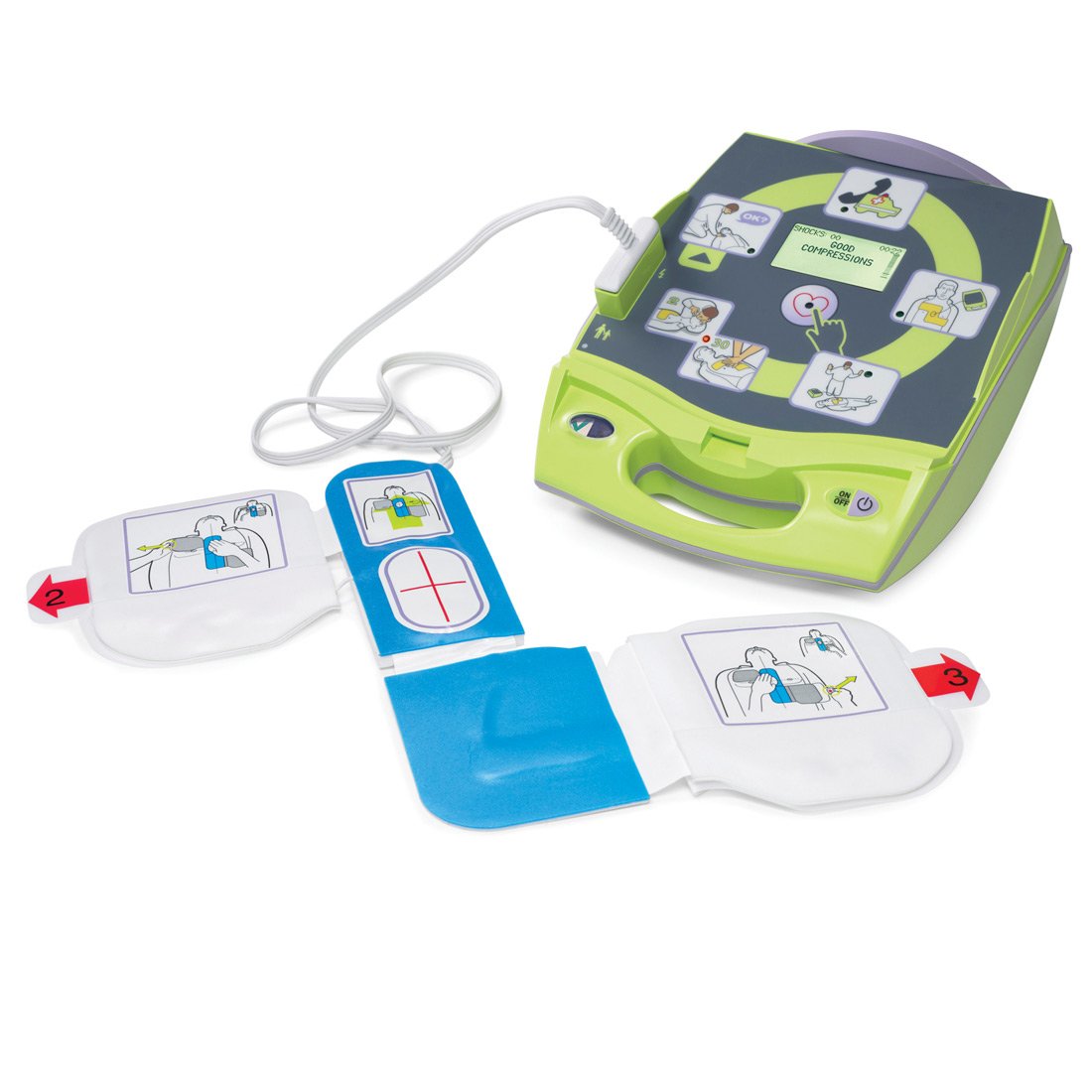 ZOLL AED Plus Automated External Defibrillator COMPLETE WITH BATTERIES, ADULT CPR PADZ AND CARRYING CASE